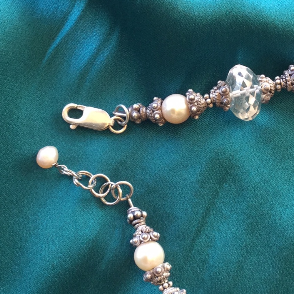 Amazing Quartz Crystal Carved Cameo 925 Necklace - Picture 4 of 5